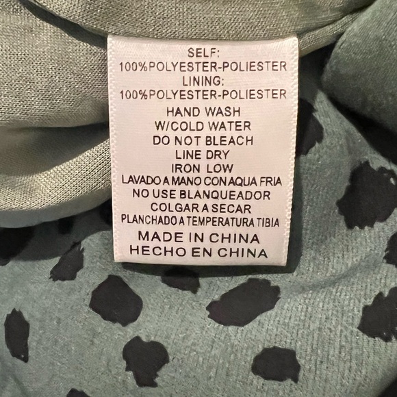 Listicle Green and Black Paper Bag Pants in Dalmatian Print Size Small - Picture 7 of 9